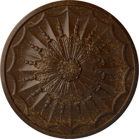 Ekena Millwork Artis Ceiling Medallion, Hand-Painted Root Beer Crackle, 27 1/8"OD x 2 5/8"P CM27ARRBC